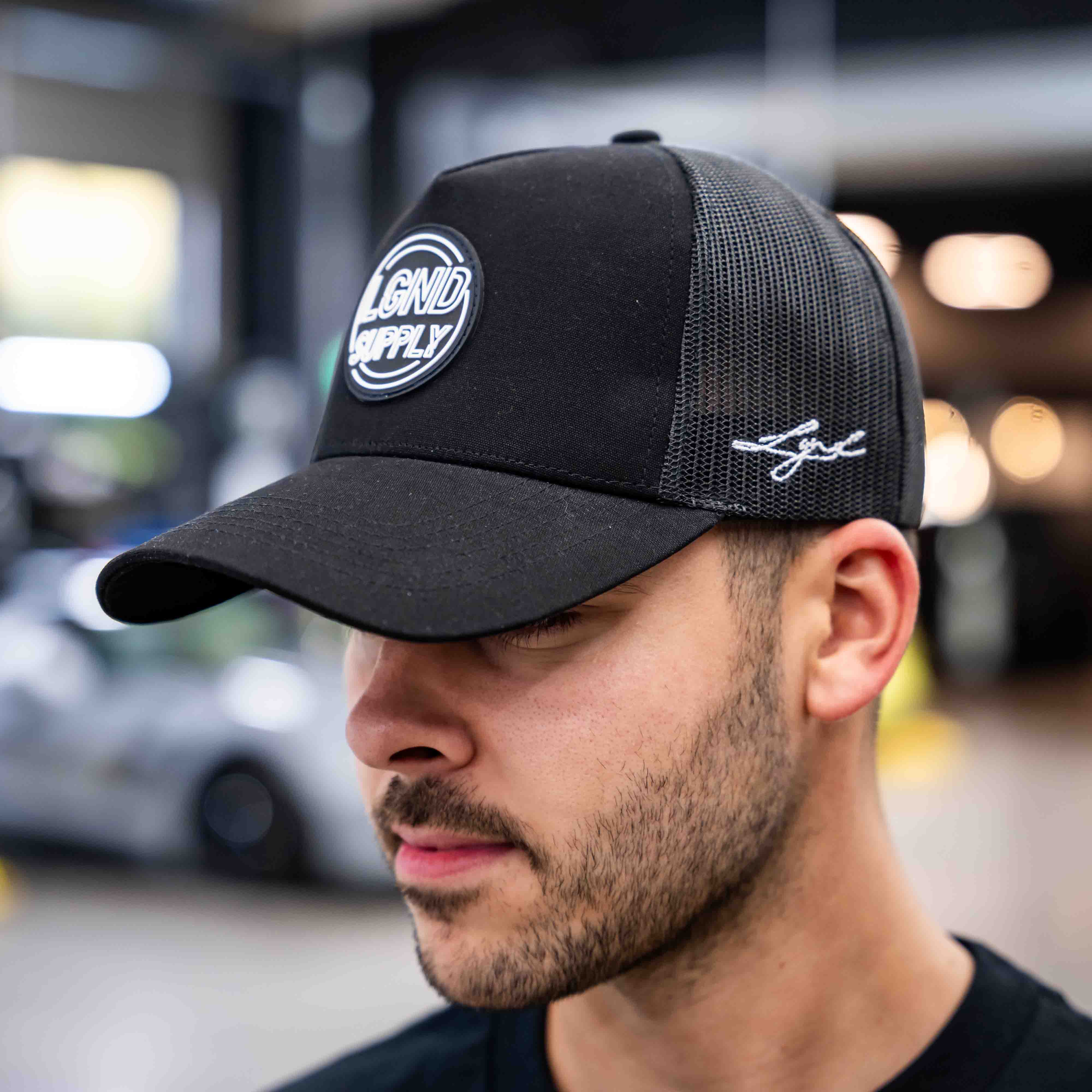 Midnight Badge Trucker Cap - Image 2